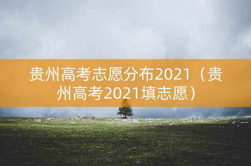 贵州高考志愿分布2021(贵州高考2021填志愿) 贵州高考志愿分布2021(贵州高考2021填志愿)