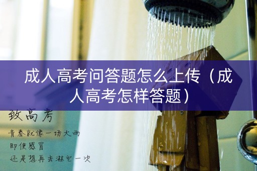 成人高考问答题怎么上传（成人高考怎样答题）