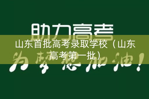 山东首批高考录取学校(山东高考第一批) 山东首批高考录取学校(山东高考第一批)