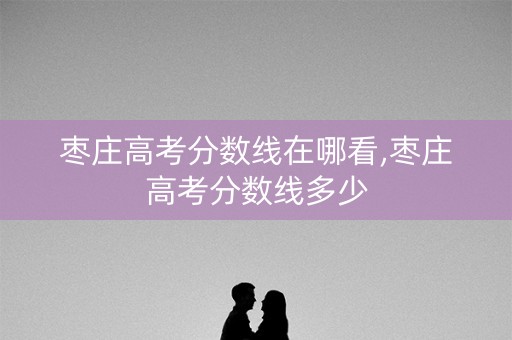 枣庄高考分数线在哪看,枣庄高考分数线多少