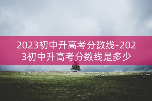 2023初中升高考分数线-2023初中升高考分数线是多少