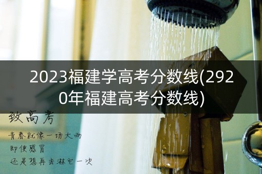 2023福建学高考分数线(2920年福建高考分数线)