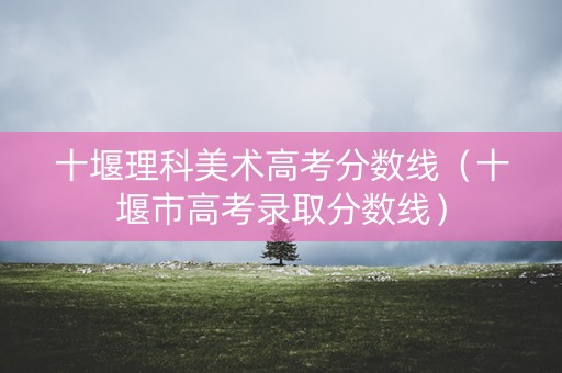 十堰理科美术高考分数线（十堰市高考录取分数线）