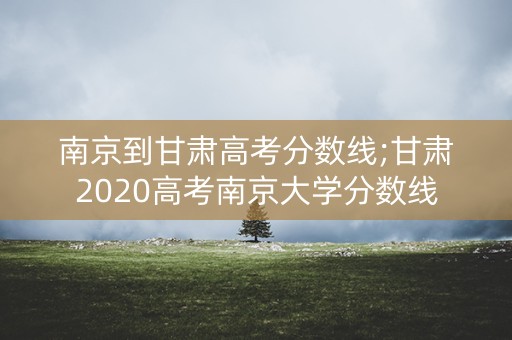 南京到甘肃高考分数线;甘肃2020高考南京大学分数线