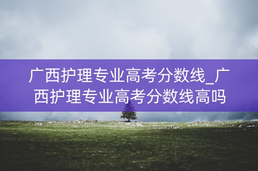 广西护理专业高考分数线_广西护理专业高考分数线高吗