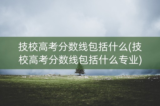 技校高考分数线包括什么(技校高考分数线包括什么专业) 技校高考分数线包括什么(技校高考分数线包括什么专业)