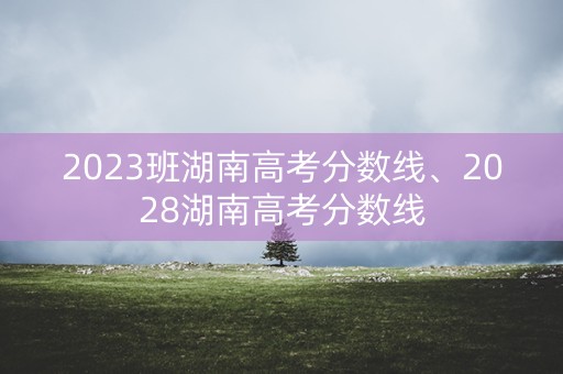 2023班湖南高考分数线、2028湖南高考分数线