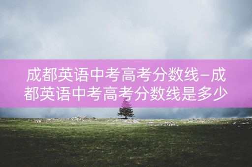 成都英语中考高考分数线—成都英语中考高考分数线是多少