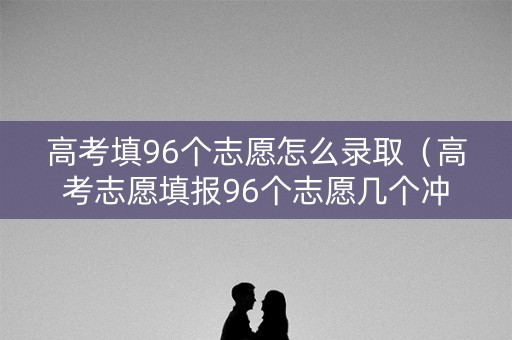 高考填96个志愿怎么录取（高考志愿填报96个志愿几个冲一冲）