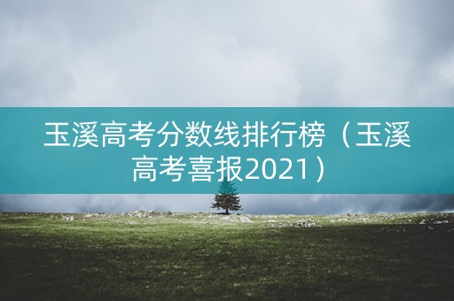 玉溪高考分数线排行榜（玉溪高考喜报2021）