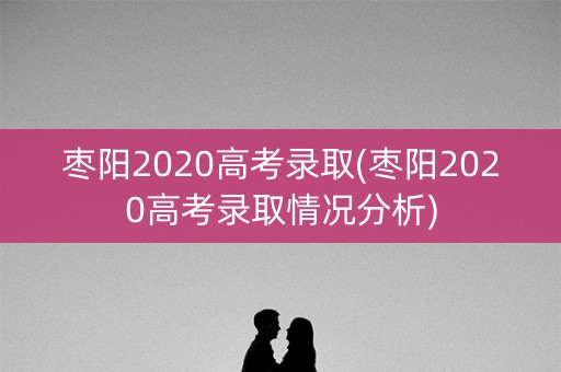 枣阳2020高考录取(枣阳2020高考录取情况分析)