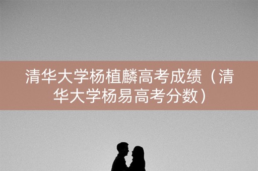 清华大学杨植麟高考成绩（清华大学杨易高考分数）