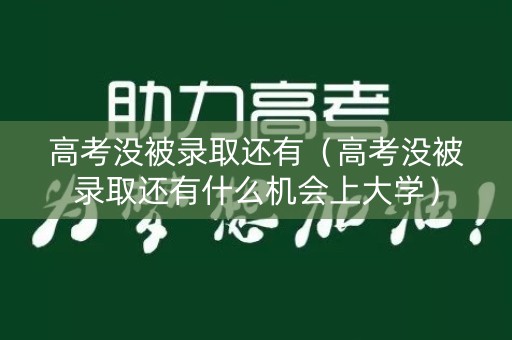 高考没被录取还有（高考没被录取还有什么机会上大学）