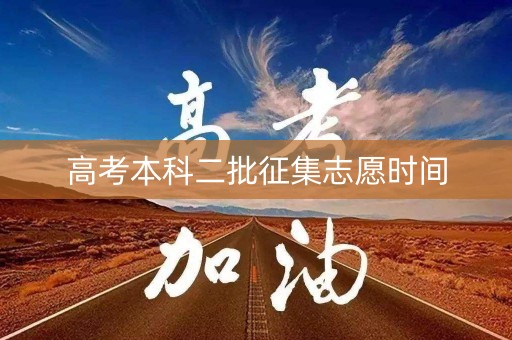 高考本科二批征集志愿时间 高考本科二批征集志愿时间