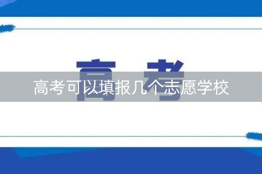 高考可以填报几个志愿学校