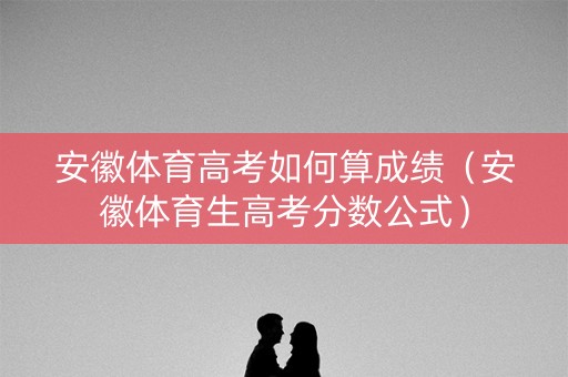 安徽体育高考如何算成绩（安徽体育生高考分数公式）