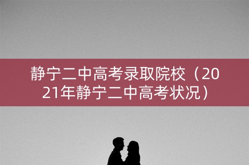 静宁二中高考录取院校（2021年静宁二中高考状况）