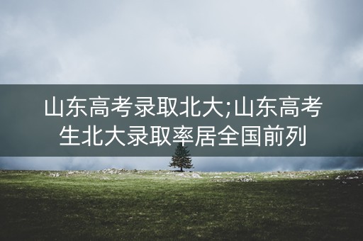 山东高考录取北大;山东高考生北大录取率居全国前列 山东高考录取北大;山东高考生北大录取率居全国前列