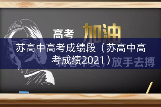 苏高中高考成绩段（苏高中高考成绩2021）