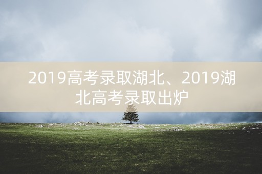 2019高考录取湖北、2019湖北高考录取出炉