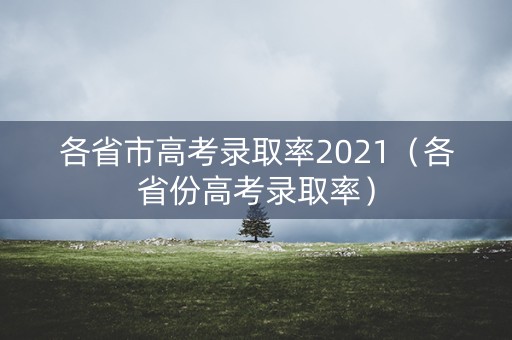 各省市高考录取率2021（各省份高考录取率）