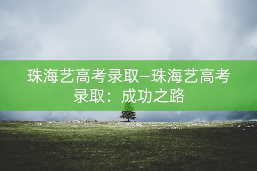 珠海艺高考录取—珠海艺高考录取：成功之路