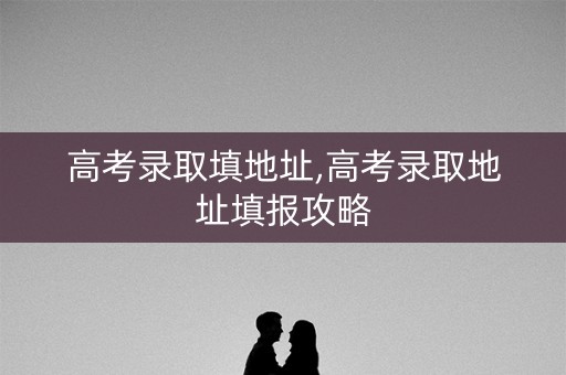 高考录取填地址,高考录取地址填报攻略