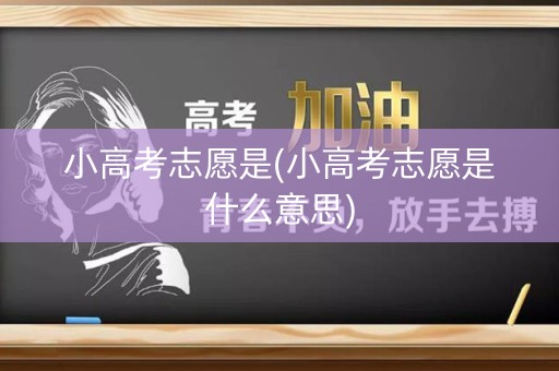 小高考志愿是(小高考志愿是什么意思) 小高考志愿是(小高考志愿是什么意思)