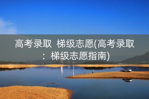 高考录取  梯级志愿(高考录取：梯级志愿指南)