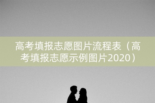 高考填报志愿图片流程表（高考填报志愿示例图片2020）