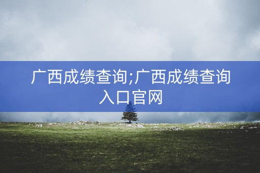 广西成绩查询;广西成绩查询入口官网