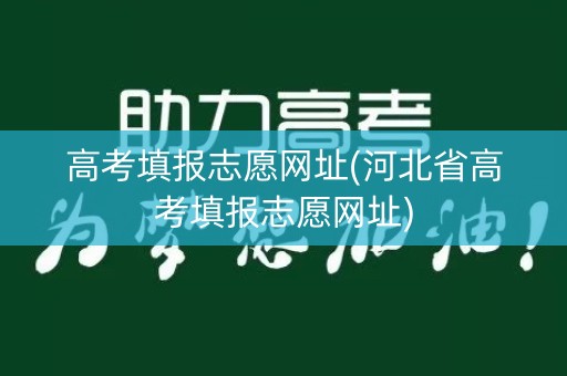 高考填报志愿网址(河北省高考填报志愿网址)