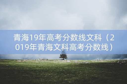 青海19年高考分数线文科（2019年青海文科高考分数线）