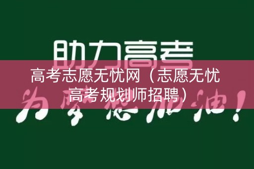 高考志愿无忧网（志愿无忧 高考规划师招聘）
