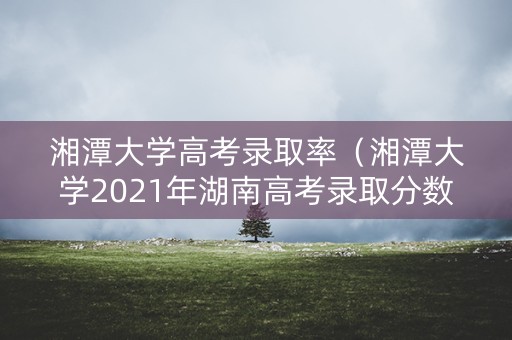 湘潭大学高考录取率（湘潭大学2021年湖南高考录取分数线）