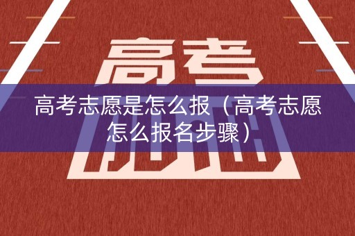 高考志愿是怎么报（高考志愿怎么报名步骤）