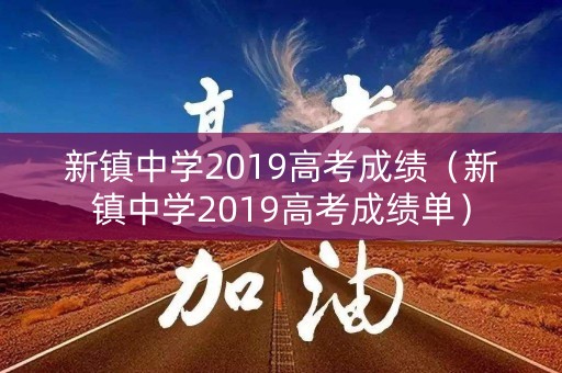 新镇中学2019高考成绩（新镇中学2019高考成绩单）