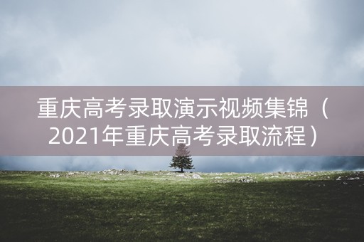 重庆高考录取演示视频集锦(2021年重庆高考录取流程) 重庆高考录取演示视频集锦(2021年重庆高考录取流程)