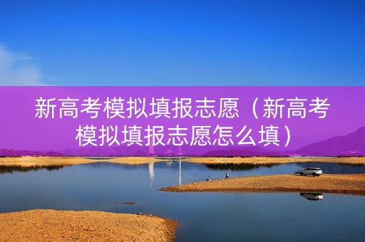 新高考模拟填报志愿（新高考模拟填报志愿怎么填）