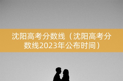 沈阳高考分数线（沈阳高考分数线2023年公布时间）