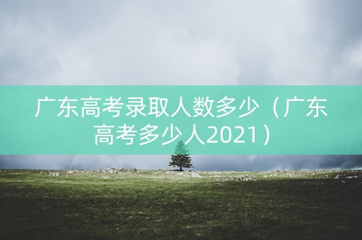 广东高考录取人数多少(广东高考多少人2021) 广东高考录取人数多少(广东高考多少人2021)