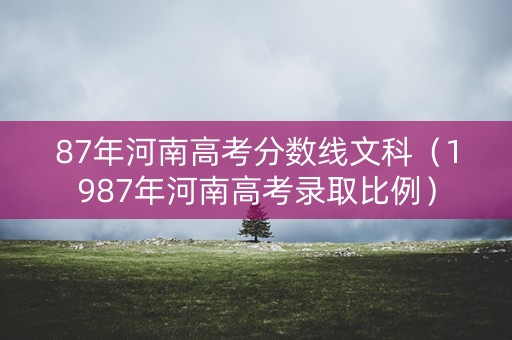 87年河南高考分数线文科(1987年河南高考录取比例) 87年河南高考分数线文科(1987年河南高考录取比例)