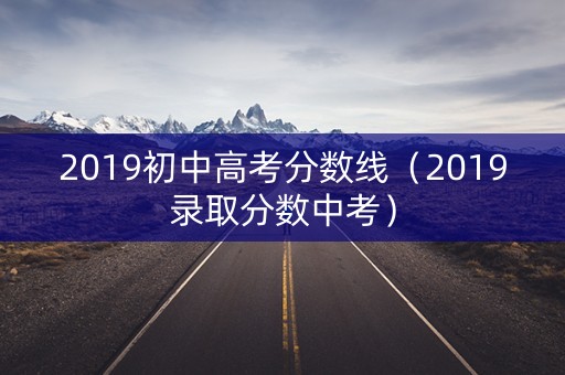 2019初中高考分数线（2019录取分数中考）