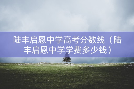 陆丰启恩中学高考分数线(陆丰启恩中学学费多少钱) 陆丰启恩中学高考分数线(陆丰启恩中学学费多少钱)