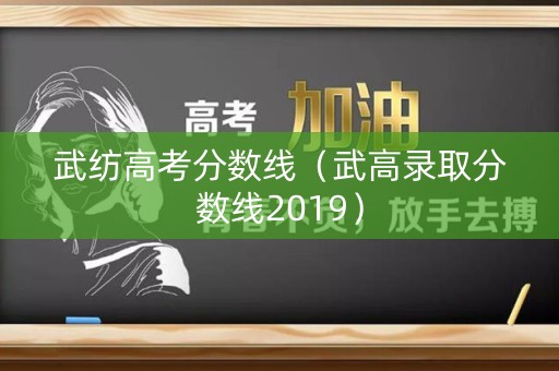 武纺高考分数线（武高录取分数线2019）