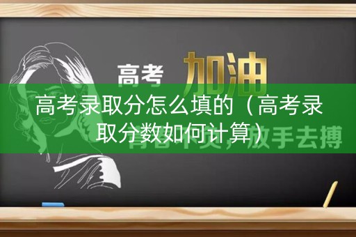 高考录取分怎么填的（高考录取分数如何计算）