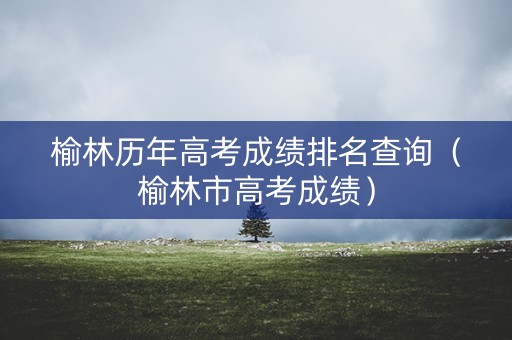 榆林历年高考成绩排名查询(榆林市高考成绩) 榆林历年高考成绩排名查询(榆林市高考成绩)