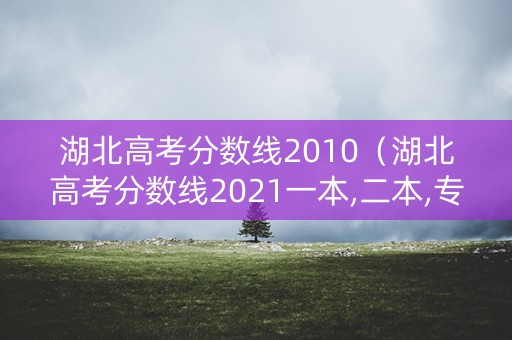 湖北高考分数线2010（湖北高考分数线2021一本,二本,专科分数线）