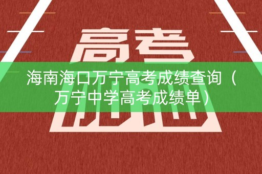 海南海口万宁高考成绩查询（万宁中学高考成绩单）