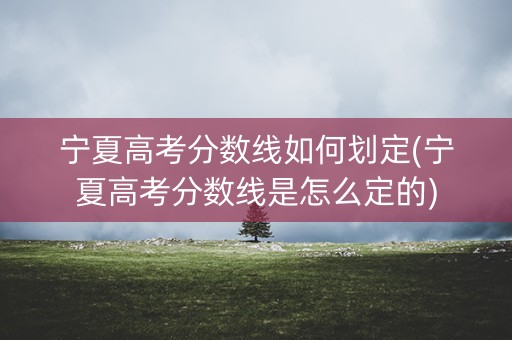 宁夏高考分数线如何划定(宁夏高考分数线是怎么定的)